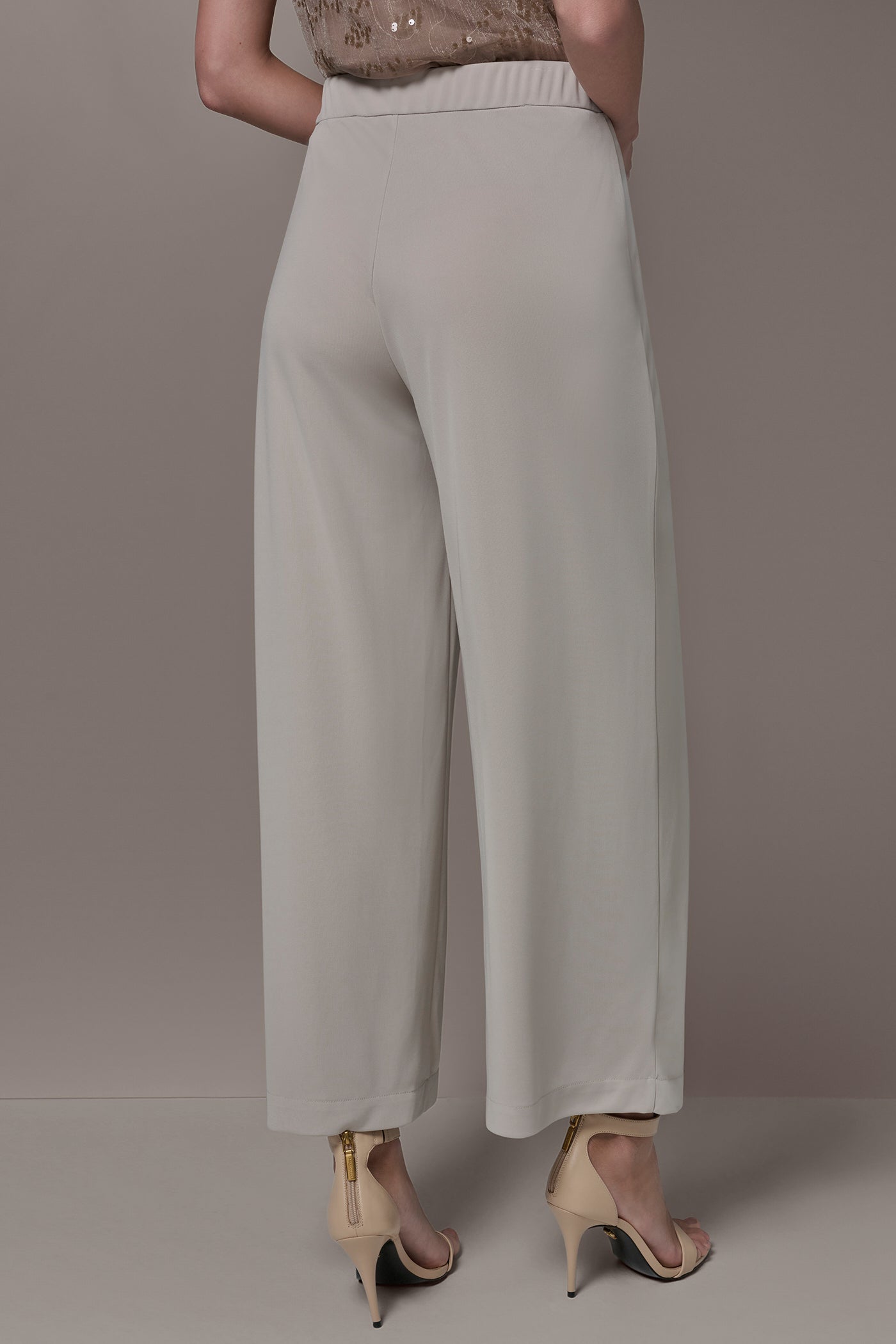Tuscan Grey EXTRA HIGH-RISE WRAP OVERLAY RELAXED PANT Donna Karan