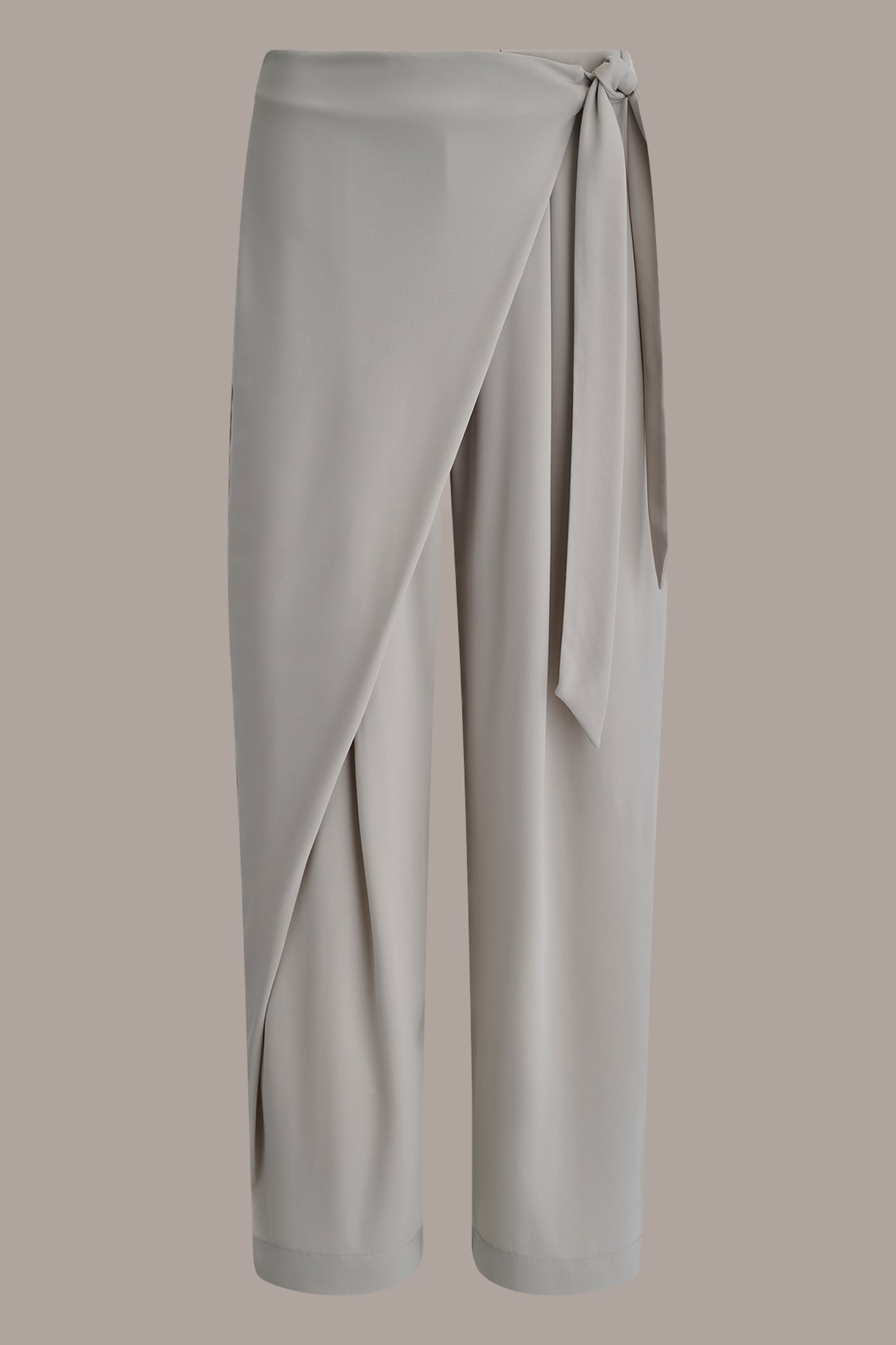 Tuscan Grey EXTRA HIGH-RISE WRAP OVERLAY RELAXED PANT Donna Karan